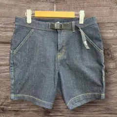 26Q ノースフェイス デニムショーツ ハーフパンツ ベルト付き