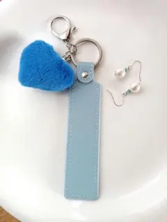 №491　バッグチャーム　キーホルダー×ピアスセット