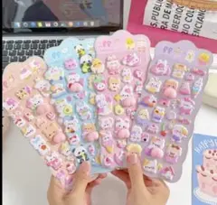 値下　ぷにぷにおしり　3D シール　マシュマロ　ボンボンドロップ　立体ステッカー