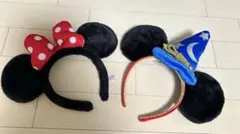 ディズニーリゾート ミッキー・ミニー耳カチューシャ