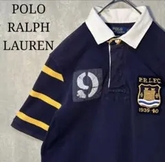 POLO ラルフローレン バイカラーポロシャツ ラガーシャツ ロゴ刺繍ワッペン付