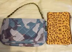 BEAMS 迷彩柄 バッグとポーチ セット
