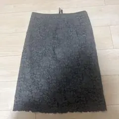 レースタイトスカート ブラック 膝丈のサムネイル
