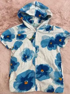 hakka kids 花柄半袖パーカー 120