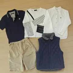 キッズ　コムサイズム　セット　ボアベスト　アーノルドパーマ　120 130サイズ