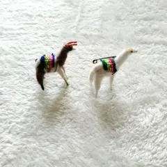 羊毛フェルト 動物フィギュア 2点セット