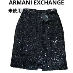 未使用　A|Xアルマーニ エクスチェンジ　スパンコールスカート　ロゴプレート
