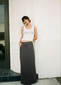 ZARA ピンストライプ ミディタイトスカート