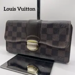 ✨美品✨ルイビトン 長財布 ダミエ エベヌ ポルトフォイユ システィナ ブラウン