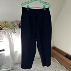 メンズ スラックス ネイビー チェック柄