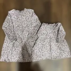 【petit main】プティマイン　花柄　　　　ワンピース　2点セット売り