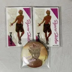 and GALLERY 士道龍聖　カフェ　缶バッジ　クリアカード　等身　コラボ