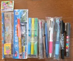 【新品未使用】文房具セット 多色ボールペン 蛍光ペン