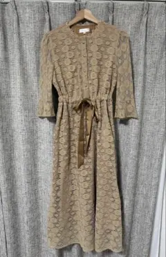 SWEET MOMMY【ベージュレースロングワンピース】