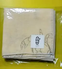 ハユファブリックハンカチ カニ刺繍