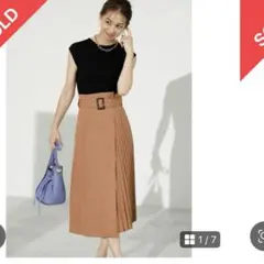 JUSGLITTY サイドプリーツスカートドッキングワンピース Sのサムネイル