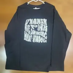 黒い長袖Tシャツ XLサイズ グラフィックプリント