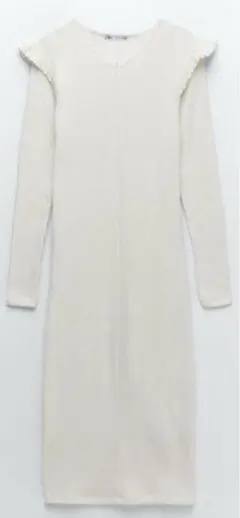 ZARAリブニットワンピースM