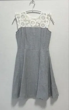 美品　JILLbyJILLSTUART レースドッキングワンピース Sサイズ