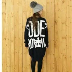 RODEO CROWNS★　ワンピース　大きいサイズ　ニット　ビッグロゴ