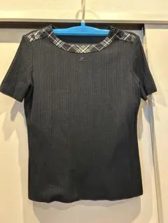 ★courrèges クレージュ 半袖ニット チェック柄　美品★のサムネイル