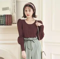 INGNI パフスリーブ2Wayニット