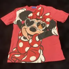 ミニーマウス ディズニー Tシャツ 赤 ピンク Ｓサイズ 美品