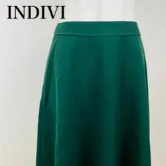 極美品 INDIVI フレアスカート 0673Bのサムネイル