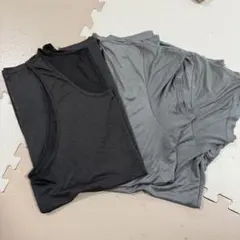 UNIQLO エアリズム タンクトップ１枚　Ｖネック 2枚セット L