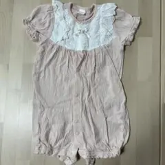 Cottoli ピンク レース付きロンパース