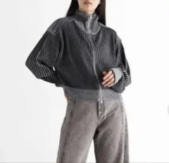 新品♦︎RADIATE バイカラーリブニットカーディガン ジップアップ