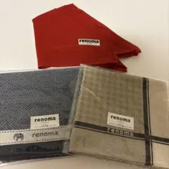 renoma PARIS ハンカチ　綿100% ③枚セット　レノマ