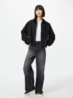 ワイドストレートジーンズ