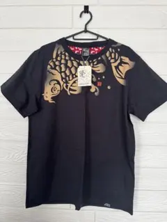 波達 Tシャツ ブラック 鯉 和柄 XL 【未使用】のサムネイル