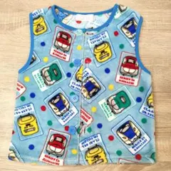 DENTAMA 電車 新幹線 フリース ベスト　スリーパー 110cm