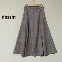 dessin デッサン　千鳥チェック柄　フレアスカート　サイズ1