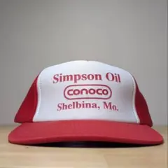 80s-90sデッドストックconoco キャップ 企業ロゴ