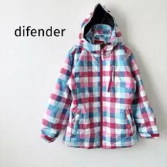 【ディフェンダー】スキーウェア M 中綿 フード付き チェック柄 レディース