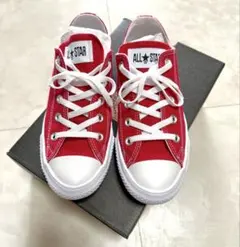 オールスター ライト　OX コンバース 23㎝　スニーカー　レッド　【美品】