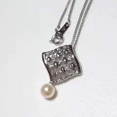 ネックレス　ペンダント　真珠　パール　SILVER 925　銀製　チェーン n1