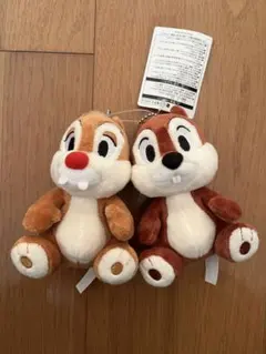 【新品タグ付き】チップとデール ぬいぐるみ 2体セット13センチ
