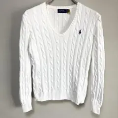 ラルフローレン RALPH LAUREN セーター ケーブルニット 白 XS
