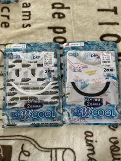 FIBER DRY 電車柄アンダーシャツ 2枚組 100 110 4枚セット