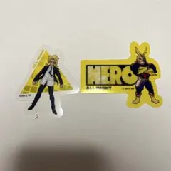 僕のヒーローアカデミア　ヒロアカ　ダブルダイカットクリアステッカー　オールマイト