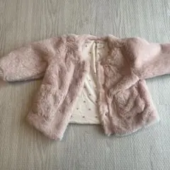 H&M ベビー ファーコート ピンク 74cm 6-9ヶ月のサムネイル