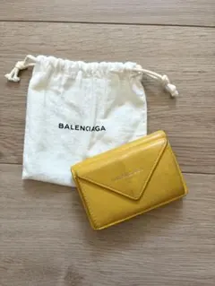 BALENCIAGA ペーパーミニウォレット イエロー - メルカリ