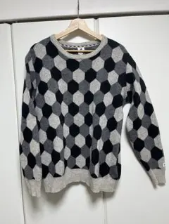 Xlarge六角形パターン ニットセーター Lサイズ