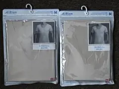 AIRism シームレス Vネック インナー M 2セット