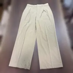 UNIQLO タックワイドパンツ　ベージュ　Lサイズ