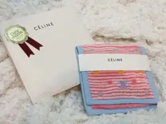CELINE セリーヌ　ポシェチーフ　マカダム ロゴ　ネイビー　タオルポーチのサムネイル